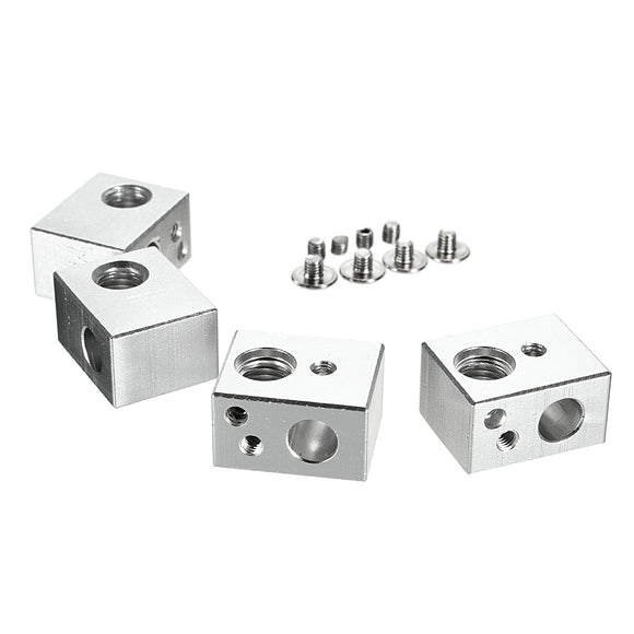 4Pcs MK10 Heating Aluminum Alloy Block M7 Thread 3D Printer Accessories