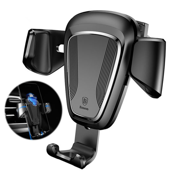 Baseus Gravity Linkage Auto Lock Car Air Vent Phone Holder Stand for Xiaomi iPhone Mobile Phone