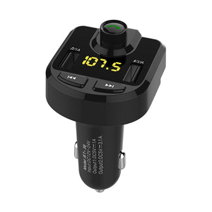 Mini LED Display Dual USB 3.1A FM Transmitter Car Charger bluetooth Hands-free Noise Cancellatio Kit