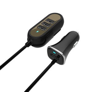 RCF Q9T Universal Fast Charging DC5.0V 5.8A 4 Ports Car Charger for Smartphones