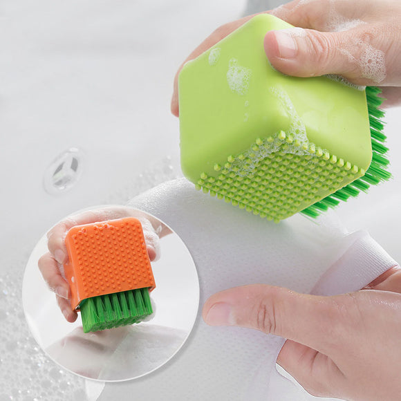 Silicone Cleaning Brush Makeup Cleaner Washing Scrubber Tool Laundry Clean Brush Washing Tool