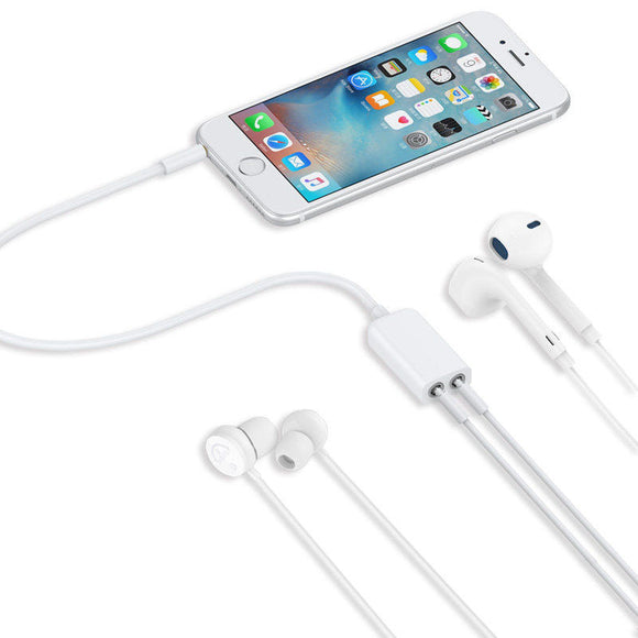 Bakeey 3.5 Headphone Audio Splitter Earphone 1 Male for 2 Female Audio Splitter Cable Adapter