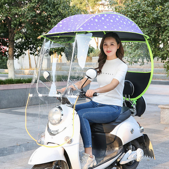 Electric Scooter Rain Tent Sun Rain Protection Motorcycle Tent Canopy Awning Sunshade Windshield