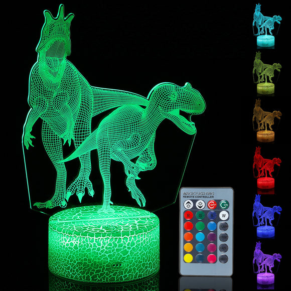 3D Illusion Night Light Touch Remote Control Home Decor Table Desk Lamp