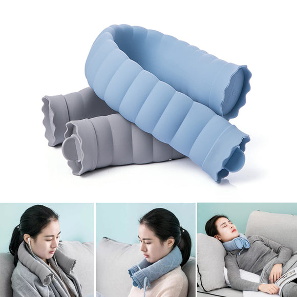 Xiaomi 710ml U-Shape Hot Water Bag Silicone Bottle Neck Hand Warmer Heater With Knitted Cover