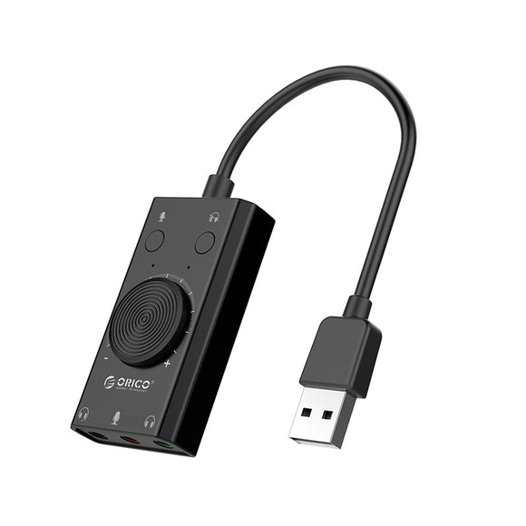 Orico SC2 3D Stereo USB External Audio Sound Card With Earphone Microphone Port for Music Sharing