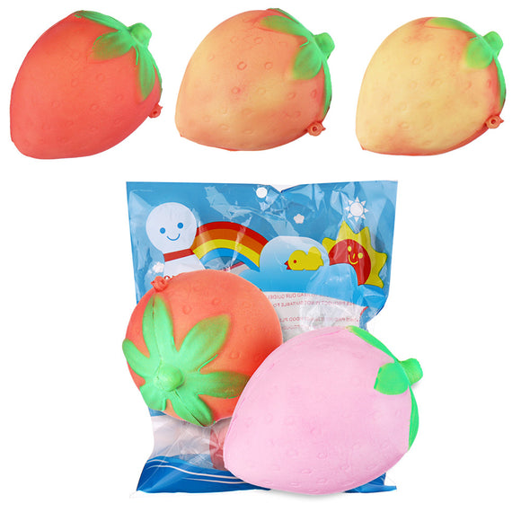 Temperature Sensitive Color Changing Squishy Strawberry 8cm Fruit Slow Rising Toy Collection