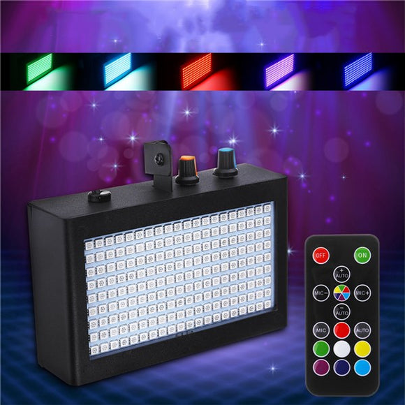 180 LED Colorful Strobe Flash Stage Lights Sound Activated Disco Lights with Remote Control