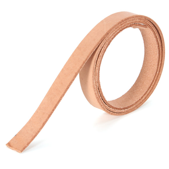 100cm DIY Vegetable Tanned Natural Belt Cowhide Blank Leather Strip Strap 15mm Width