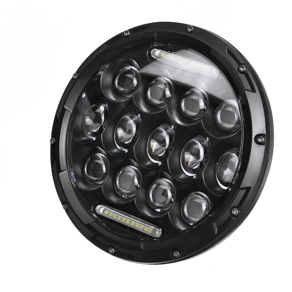 7inch Round LED Black Headlight White Lamp DRL Hi/Lo Beam For Jeep/JK TJ/LJ/CJ