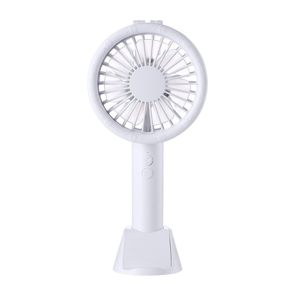 IPRee 3 In 1 5V Mini USB Handheld Desktop Fan 3 Modes Cooling Wind Speed LED Light Phone Holder