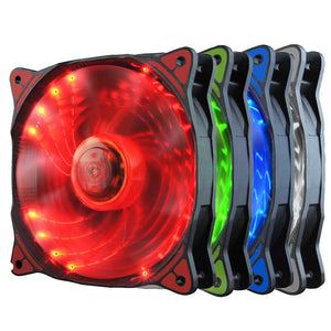 Pccooler F1211 120mm 3 Pin 16Pcs LED Light PC Computer Cooler Cooling Fan