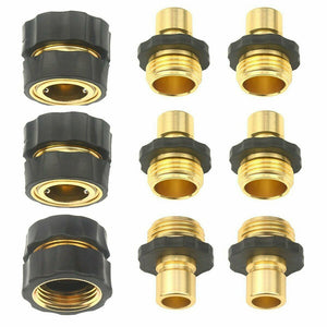 3/4 Water Pipe Connectors Garden Hose Quick Connect Set Quick-Connect Hose Tap Connector Adapter