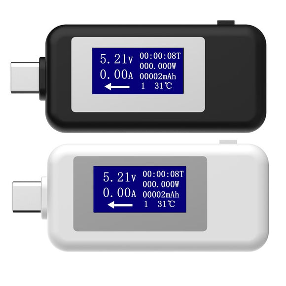 KEWEISI KWS-1802C Type-C USB Tester LCD Digital Voltmeter Ammeter Voltage Current Test Detector Power Bank Charger Indicator