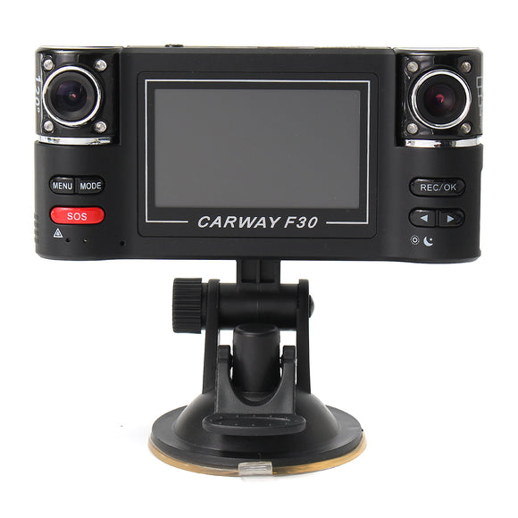 2.7 Inch F30 Dual Camera Lens Car DVR Cam Dash Video Recorder IR Light Night Vision