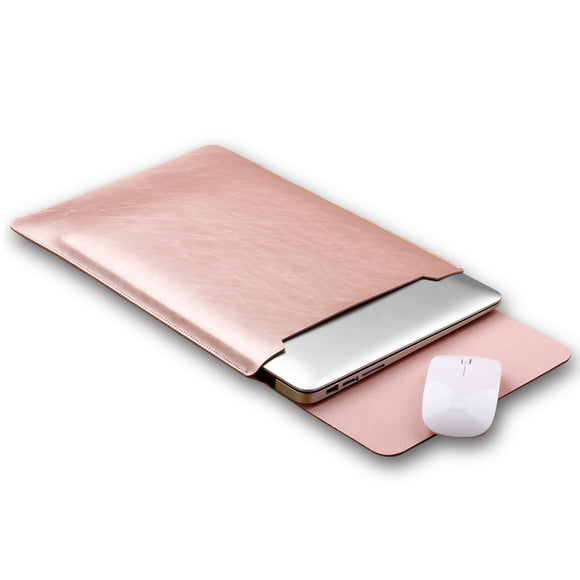 15.6 inch PU Leather Waterproof Ultra Slim Laptop Case Cover Bag Mouse Pad For Xiaomi Air Notebook