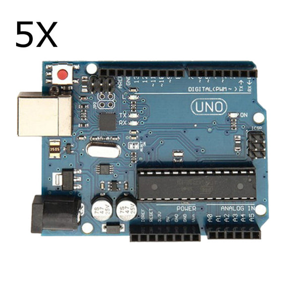 5Pcs UNO R3 ATmega16U2 AVR Module Board Without USB Cable For Arduino