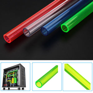 50cm/19.7'' Water Cooling Rigid Tube Easy to Cut Green/Red/Blue/Transparent For PC Case