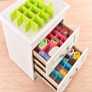 4Pcs DIY Plastic Drawer Divider Household Board Space Saving Tools