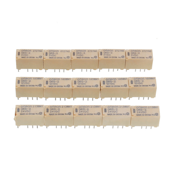 5Pcs G6S-2 5VDC 12VDC 24VDC Relay Module 2A 250VAC/DC220V 8PIN