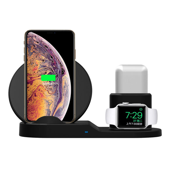 3 In 1 Qi Wireless Charger Phone Charger/Watch Charger/Earphone Charger For Smart Phone