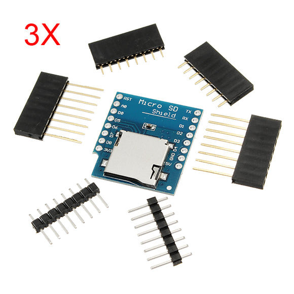 3Pcs WeMos Micro SD Card Shield For WeMos D1 Mini TF WiFi ESP8266 Compatible SD Wireless Module