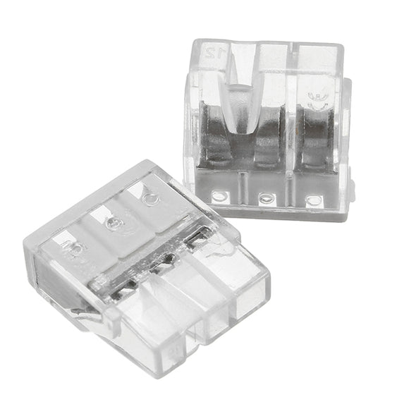 Excellway ET01 5Pcs 3Pin Spring Terminal Block Electric Cable Wire Connector