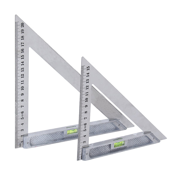 150MM/200MM Stainless Steel Angle Ruler 90 Degree Wide Bottom Thickening Measuring Tool Aluminum Tri
