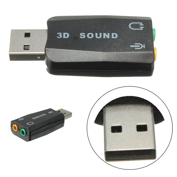External USB 2.0 for 3D Virtual Audio Sound Card Adapter Converter 5.1CH