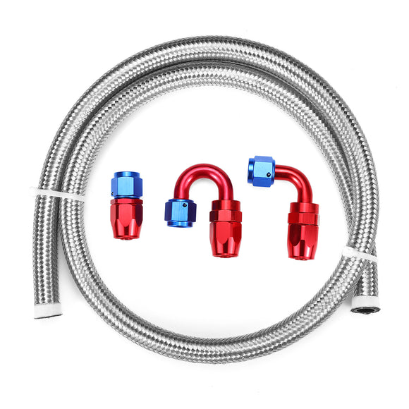 Stainless Steel Nylon Braided Fuel Line Oil with Hose End Kit Fittings