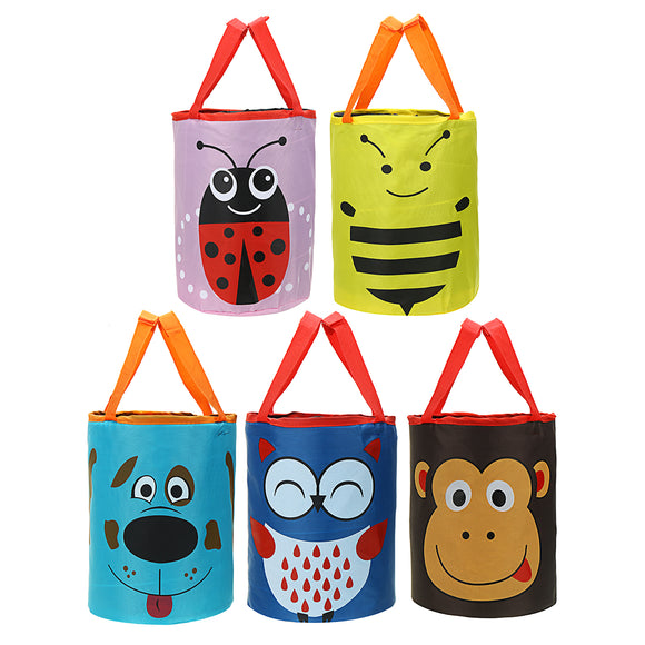 Foldable Cartoon Oxford Car Garbage Cans Portable Rubish Trash Bin Multifunctional Storage Bucket