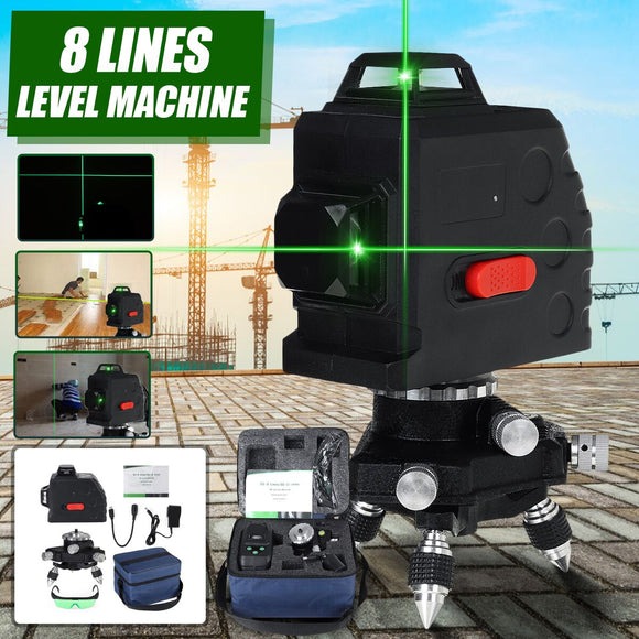 8 Line Green Light Laser Machine Laser Level Horizontal & Vertical