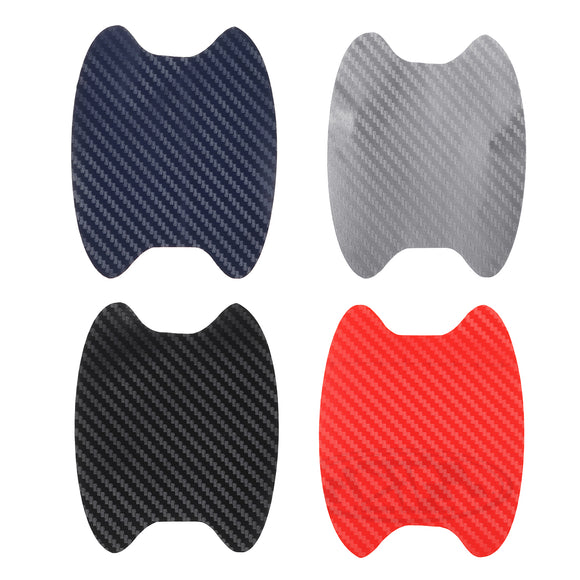 4pcs Carbon Fiber Car Door Handle Film Protective Anti-Scratch Protector Sticker