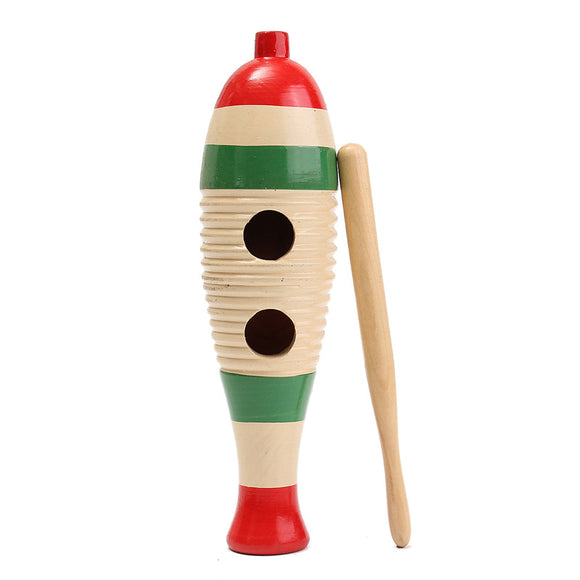 Wooden Guiro Fish Shaped Kid Children Musical Toy Gift Percussion Instrument