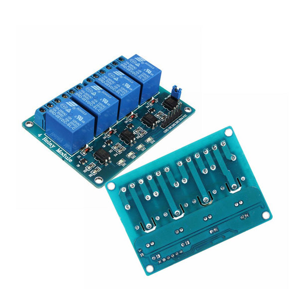 2Pcs Geekcreit 5V 4 Channel Relay Module For Arduino PIC ARM DSP AVR MSP430 Blue