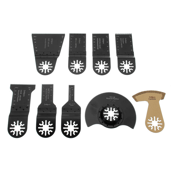 9pcs Oscillating Tool Saw Blade Accessories for Multimaster Machine Fein Dremel