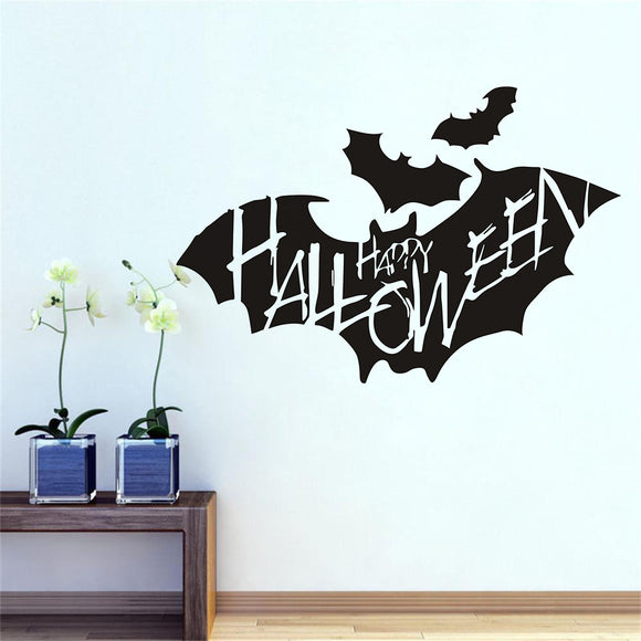 Creative Halloween Bat Wall Sticker PVC Removable Wallpaper Vinyl Art Decal Waterproof Decor Sticker