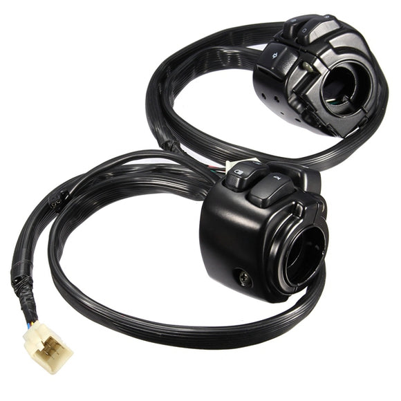 Pair 1inch 25mm Motorcycle Handlebar Control Switch Housing Wiring Harness for Harley