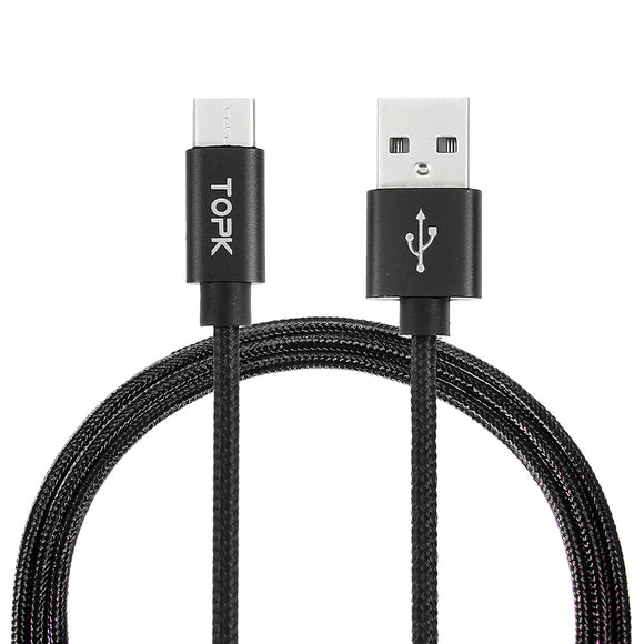 TOPK 2.1A Type C Fast Charging Data Cable 3.94ft/1.2m for Xiaomi Mi Max 3 Pocophone F1 Nokia X6