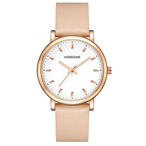 HORADAR M853 Classic Simple Women Watch Waterproof Leather Strap Quartz Watches