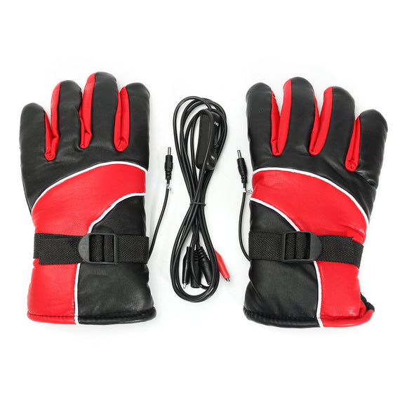 12V Warm Electric Heated Warmer Winter Gloves Motorcycle Scooter E-bike