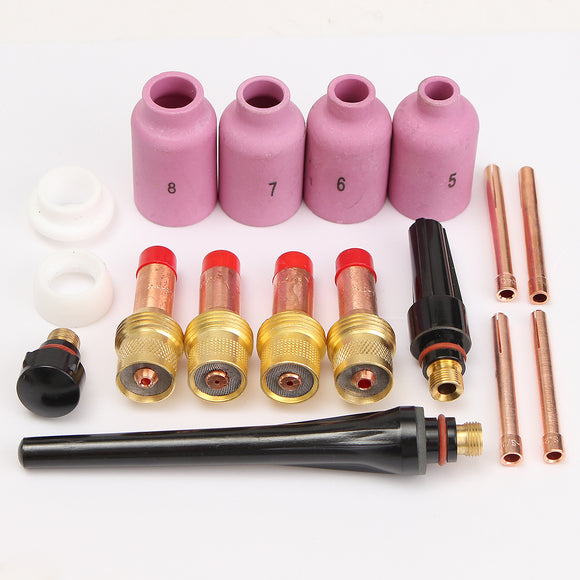 Gas Lens Accessory Kit Cup Collet Body 0.040-1/8inch TIG Torch 17 18 26 Series
