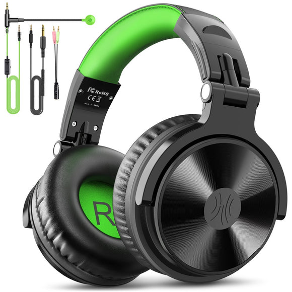 Oneodio Pro-G Wired Headphones Stereo 50MM Drivers Noise Reduction Over-Ear Earphone 3.5MM/6.35MM Foldable Studio DJ Gaming Headset with Detachable Mic