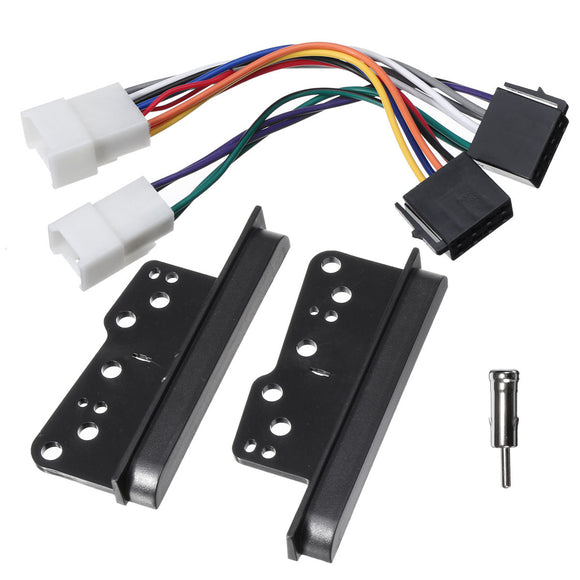 Car Radio Side Trim Bracket Facia Fascia Kit with ISO Wiring Harness Antenna Adapter For Toyota