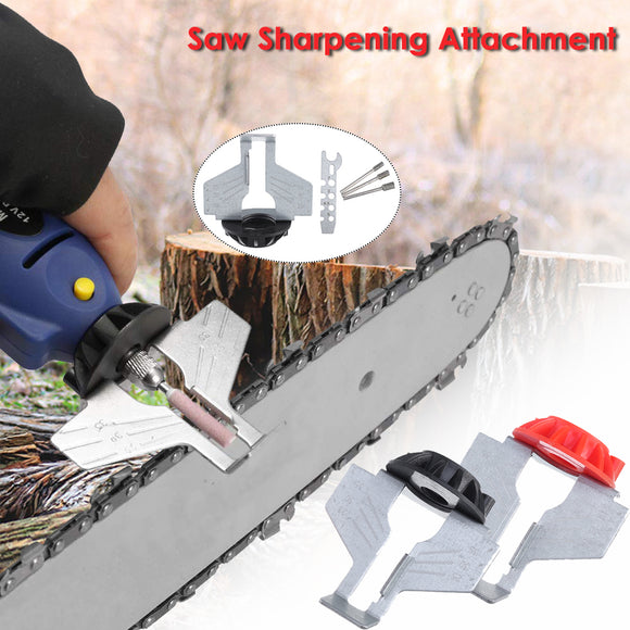 Saw Sharpening Attachment Sharpener Guide Drill Adapter Tool Kit for Steel Chain
