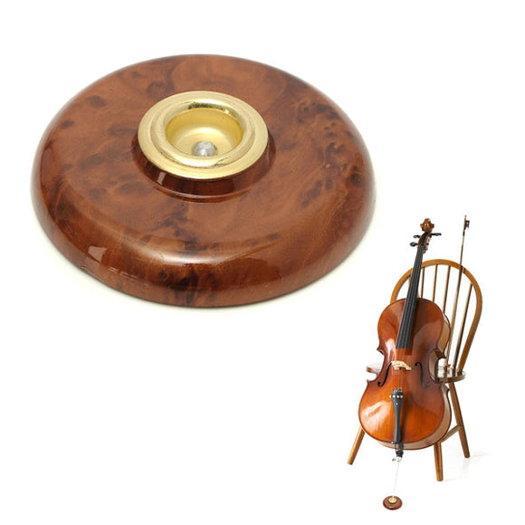 Imitation Carbon Fiber Metal Eye Anti-Slip Mat Wood Color For Cello