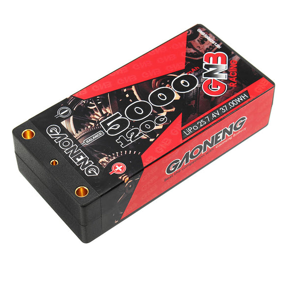 Gaoneng 7.4V 5000mAh 2S2P 120C 37.5WH Lipo Battery for 1/10 RC Car