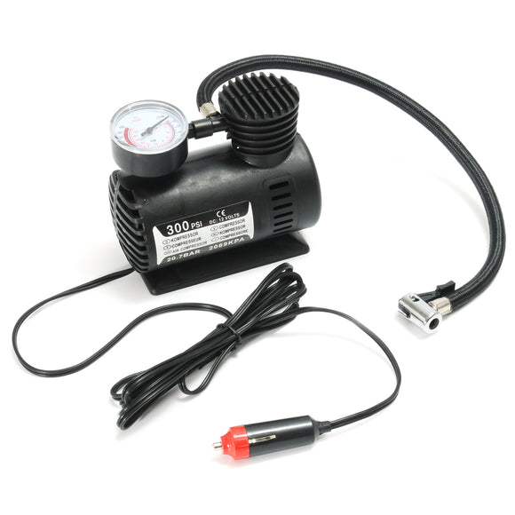 DC 12V 300Psi Portable Air Compressor Pump Tyre Inflator Electric Portable Pressure Pump