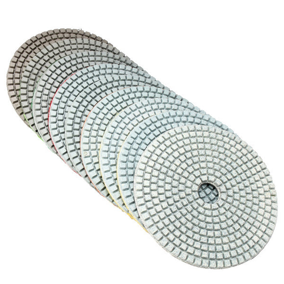 5 Inch 50-6000 Grit Diamond Polishing Pad Wet Dry Sanding Disc for Marble Concrete Granite Glass