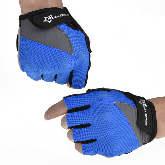 ROCKBROS Sports Cycling Bike GEL Silicone Half Finger Gloves